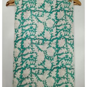 Jaipuri ผ้า60X60วิ่งแบบดั้งเดิมพิมพ์ลายบล็อกผ้าฝ้าย - Product Image 1