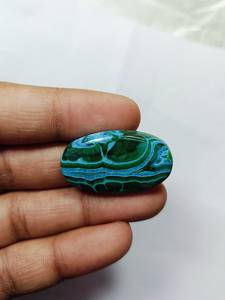 Azurite Cabochon พลอยมาลาไคต์คุณภาพสูง Azurite อัญมณีแท้ 100% ธรรมชาติหลวมเครื่องประดับที่มีค่าทําอัญมณีและหินจํานวนมาก - Product Image 3