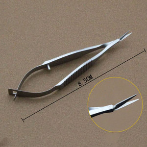 Instrumentos de microcirugía oftálmica de titanio Tijeras quirúrgicas corneales derecha/izquierda Fuente de alimentación manual - Product Image 2