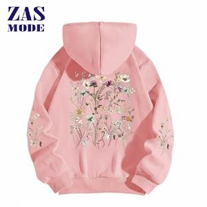 Sudadera con Capucha Estampada, Holgada, con Relieve, para Mujer, de Algodón, Informal, para Uso Diario, Elegante - Product Image 1