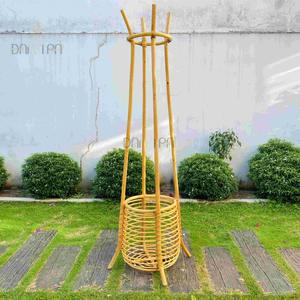 Porte-manteau en rotin sur pied, en bois naturel, en osier, supports suspendus, tailles personnalisables, marque privée acceptable - Product Image 5