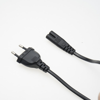 Prise UE Cordon d'alimentation secteur 2 broches IEC C7 Figure 8 Câble 1.5m | Cordon d'alimentation pour imprimante TV Dell LG ASUS Samsung Xbox PS4