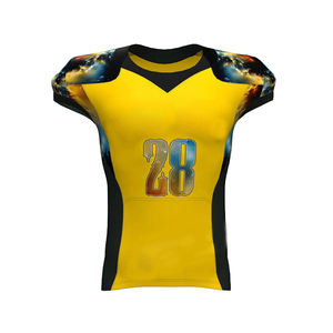 Camiseta de fútbol juvenil personalizada para hombres y mujeres, malla transpirable impresa, nombre y número de equipo de fútbol americano, opción de talla grande - Product Image 2