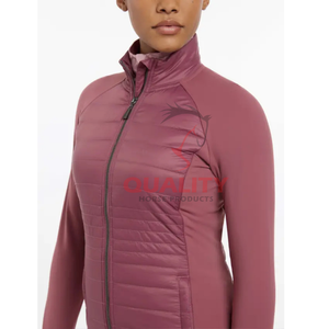 Recién llegado, venta al por mayor, chaqueta de entrenamiento ecuestre para mujer, impermeable, transpirable, tela elástica, chaqueta ergonómica para montar a caballo - Product Image 6