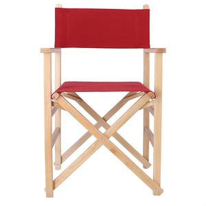 Sedia da regista WELL HOME, sedia da giardino in legno di faggio con finitura verniciata e tela granata, misure 51x46x86 cm - Product Image 1