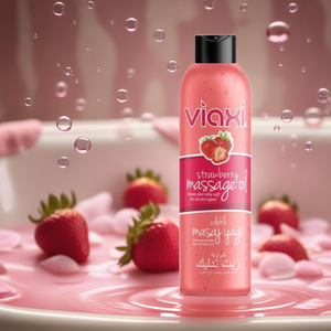 Manteca Corporal Nutritiva Viaxi con Aroma a Fresa, 177 ml (6 Onzas Líquidas), Aceite de Masaje Hidratante, Aceites de Semilla de Uva y Jojoba Naturales - Product Image 3