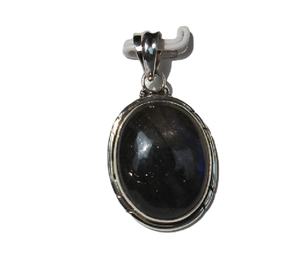 Cabochon de Labradorite en argent Sterling 925, pendentif unisexe, pierres de cristal de guérison naturelles - Product Image 1