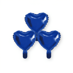Globos de aluminio con forma de corazón para fiesta, color azul oscuro, 10 pulgadas, bolsa de 12 unidades - Product Image 2