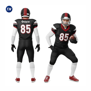 Maillot et short de football américain imprimés en 3D personnalisés, 100 % polyester respirant, séchage rapide, grandes tailles, toutes saisons, logo OEM - Product Image 3