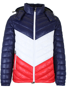 Men's Heavyweight Quilted Hooded Puffer Bubble <b>Jacket</b> (Sizes, S to 2XL) - Product Image 3