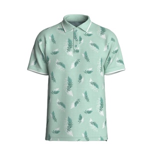 Polo de botón de alto estiramiento personalizado de nuevo fabricante, camisetas de polo de golf con impresión de sublimación transpirable para hombre - Product Image 2