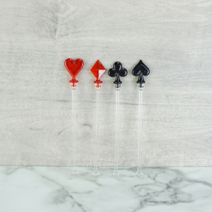 [Holar] Juego de 4 palos de póquer reutilizables de plástico resistentes a roturas para fiestas de Bar herramientas de cocina - Product Image 5