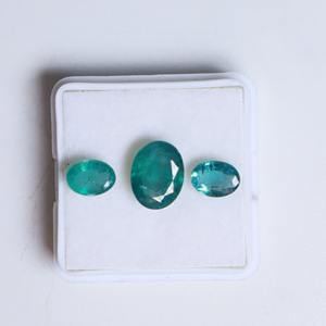 Pierre précieuse verte ovale en émeraude naturelle de Zambie pour la fabrication de bijoux directement du fabricant indien - Product Image 2