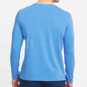 Recién llegado, camiseta de manga larga, tela transpirable ligera, ajuste personalizado para uso diario, camiseta de manga larga para hombres - Product Image 3