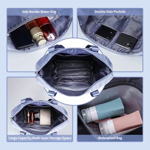 Sudaderas con capucha recortadas personalizadas para mujer, zapatillas impermeables, estilo mochila, compartimento para ordenador portátil, equipaje de fin de semana, Color y logotipo personalizados - Product Image 4