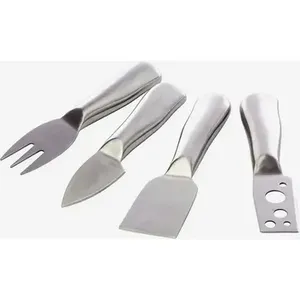 Juego de 4 cuchillos de queso de acero inoxidable en color dorado con mango de sombra rústica perfecto para restaurantes y restaurantes de hoteles - Product Image 6