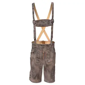 Short bavarois Lederhosen-Oktoberfest Trachten hommes portent séchage rapide respirant décontracté allemand Lederhosen pour l'hiver motif solide - Product Image 1