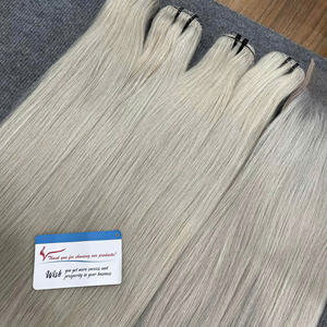Vente en gros d'extensions de cheveux humains vietnamiens, faisceaux de cheveux à trame de platine, cheveux de luxe vierges à double tirage - Product Image 1