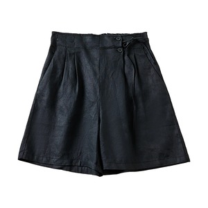 ผ้าฝ้ายโพลีเอสเตอร์แห้งเร็วเป็นมิตรต่อสิ่งแวดล้อมระบายอากาศได้แบบลำลองกางเกงขาสั้นสไตล์เกาหลีแบบผูกเชือก - Product Image 6