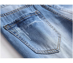 กางเกงยีนส์ผ้าแคนวาสแบบสกินนี่สำหรับนักขี่จักรยานผ้ายีนส์ทรงดินสอรัดรูปสีดำ - Product Image 6