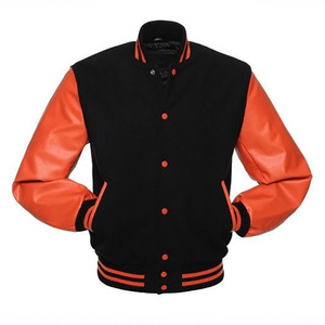 Veste de baseball coupe-vent Letterman College pour hommes couleur unie 100% veste en laine en gros nouveau Design veste universitaire respirant - Product Image 1