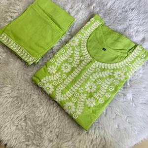 Rayon <b>Chikankari</b> Top Bottom Collection for Casual & Party Wear Featuring Soft Fabric with Elegant Embroidery Comfortable Fit - Product Image 5