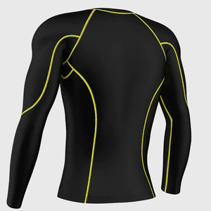 T-shirt compressé à manches longues pour hommes, séchage rapide, couche de base d'entraînement athlétique, course à pied, gymnastique, sous la couche de base, vente en gros - Product Image 4