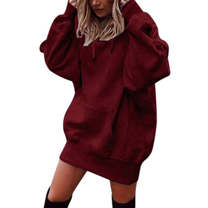 Sudadera con Capucha Extra Grande de Invierno para Mujer, Estilo Vintage, Tejida en Algodón, Hombros Caídos, Manga Larga Transpirable con Bordado de Murciélago - Product Image 1