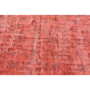 Alfombra turca de área grande de 9x12 roja Vintage de lana de látex de 10mm Rectangular para adolescentes de entrada, diseño de retazos A LA Hallway-5x8.3ft - Product Image 5
