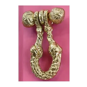 Dernier heurtoir décoratif de porte en métal couleur or heurtoir de porte au design attrayant pour fenêtre - Product Image 1