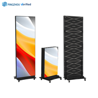 Pantalla LED Plegable para Carteles, Publicidad con Soporte de Pie, Conexión USB, P1.86, Empalmable sin Interrupciones, Pantalla LED Interior IP65