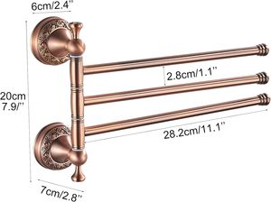 Red Copper Luxury Modern Eco-Friendly Bath Folding <b>Towel</b> Holder Freestanding <b>Towel</b> Rack Hotel Bathroom Hardware Accessories - Product Image 5