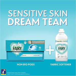 Cápsulas de detergente líquido para ropa Fairy Non Bio PODS, 28 lavados, suaves como la manta para piel sensible - Product Image 2