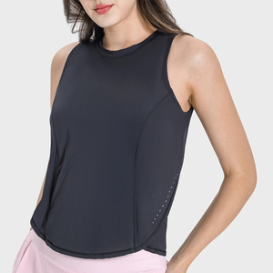 Débardeur de sport pour femmes Cool Feeling Quick Dry Sleeveless Yoga Shirt Reflective O Neck Summer Basic Shirts - Product Image 1