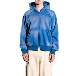 Sudadera con capucha y cremallera cálida personalizada OEM para hombre, sudadera con cremallera informal elegante para ropa de calle y uso en el gimnasio, sudaderas con capucha y cremallera de algodón - Product Image 1