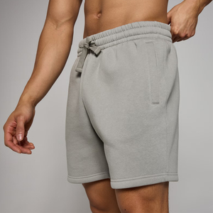 100% coton unisexe Gym Shorts 280 GSM couleur unie Logo impression Anti-rides été en plein air Jogging avec poches pour hommes femmes - Product Image 2