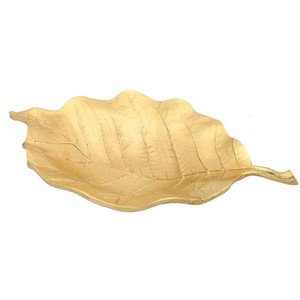 จานเสิร์ฟรูปใบไม้สีทองแบบคลาสสิกของตกแต่งโต๊ะวางกลางโต๊ะดีไซน์ใบไม้อุปกรณ์ตกแต่งบ้านด้วยสำเนียงการตกแต่งบ้าน - Product Image 3