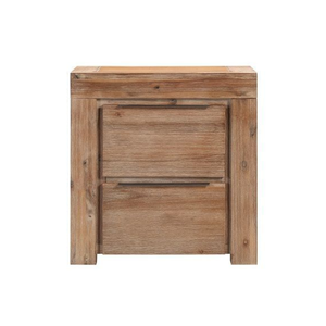Mesita de noche de madera de acacia de 2 cajones al mejor precio, moderna para niños, dormitorio, comedor, proveedor de servicios OEM, Vietnam, siguiendo su - Product Image 2