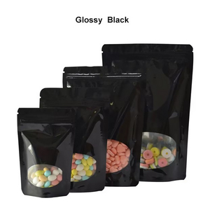 Custom Printed Smell Proof Stand Up Resealable Ziplock Aluminum <b>Foil</b> Bag with Oval Clear <b>Window</b> Multiple Colors Available - Product Image 6