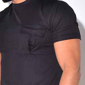 ชุดเสื้อยืด2ชิ้นสำหรับผู้ชายแบบธรรมดาระบายอากาศได้ดีมีกระเป๋าหน้าอกและกางเกงขาสั้นแบบเข้าชุด - Product Image 4