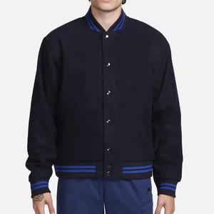 Spring Nylon Mens Windbreaker Solid Color Full Zipper Bomber Jacket Baseball Varsity Jacket Street Wear - Product Image 4