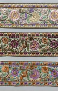 Colorful Floral Embroidered Lace for Business Style for Clothing <b>Shoes</b> <b>Bags</b> Gifts - Product Image 3