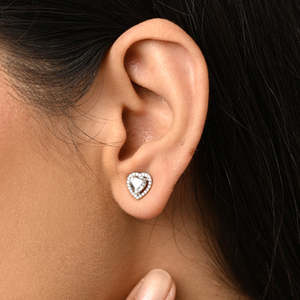 NOVAMART Fine Princess Cut Diamond Stud <b>Earrings</b> in 14k Gold Plating Wholesale Export - Product Image 4