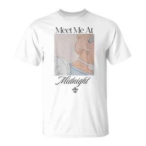 Camiseta Meet Me At Midnight Princess para mujer, camiseta gráfica de algodón blanco, cuello redondo, manga corta, impresión digital - Product Image 1