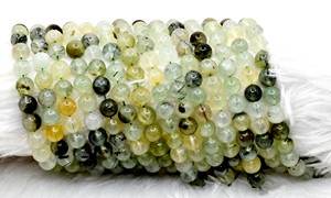 Cuentas de Piedra Naturales Sueltas a Precio de Fábrica, Cuentas Redondas de Frenita de 10 mm, Cuentas Redondas a Granel de Moda para Hacer Pulseras y Joyería DIY - Product Image 1