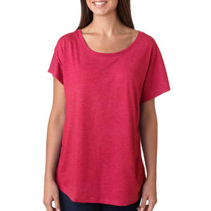 Next Level <b>Womens</b> Short Sleeve Festival Scoop Neck <b>Loose</b> Fit T-<b>Shirt</b> Round Hem T <b>Shirt</b> - Product Image 3