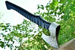 Custom Handmade Industrial High Carbon Steel <b>Viking</b> Hatchet Steel Handle Leather Sheath 1.5kg Camping Daily Outdoor Survival Use - Product Image 3