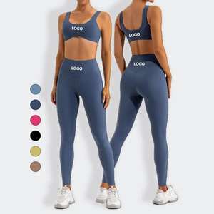 Ensembles de yoga pour femmes taille XL de haute qualité en gros, avec logo personnalisé, soutien-gorge élégant, matière respirante, leggings de qualité supérieure à taille haute - Product Image 1