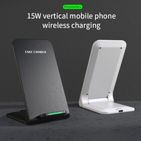 Chargeur universel sans fil pour iphone Android Smartphone Portable 15W Support de téléphone à charge rapide Support de chargeur sans fil pliable