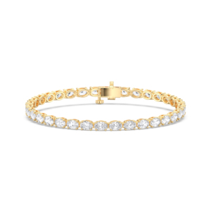 Pulsera de tenis de 7 pulgadas con tachuelas de piedra de corte ovalado de moissanita de 6,80 quilates, hecha en plata de ley 925 - Product Image 5